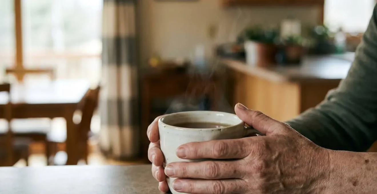 Une scène évoquant la résilience et la simplicité au quotidien, représentant l'équilibre entre routine et bien-être